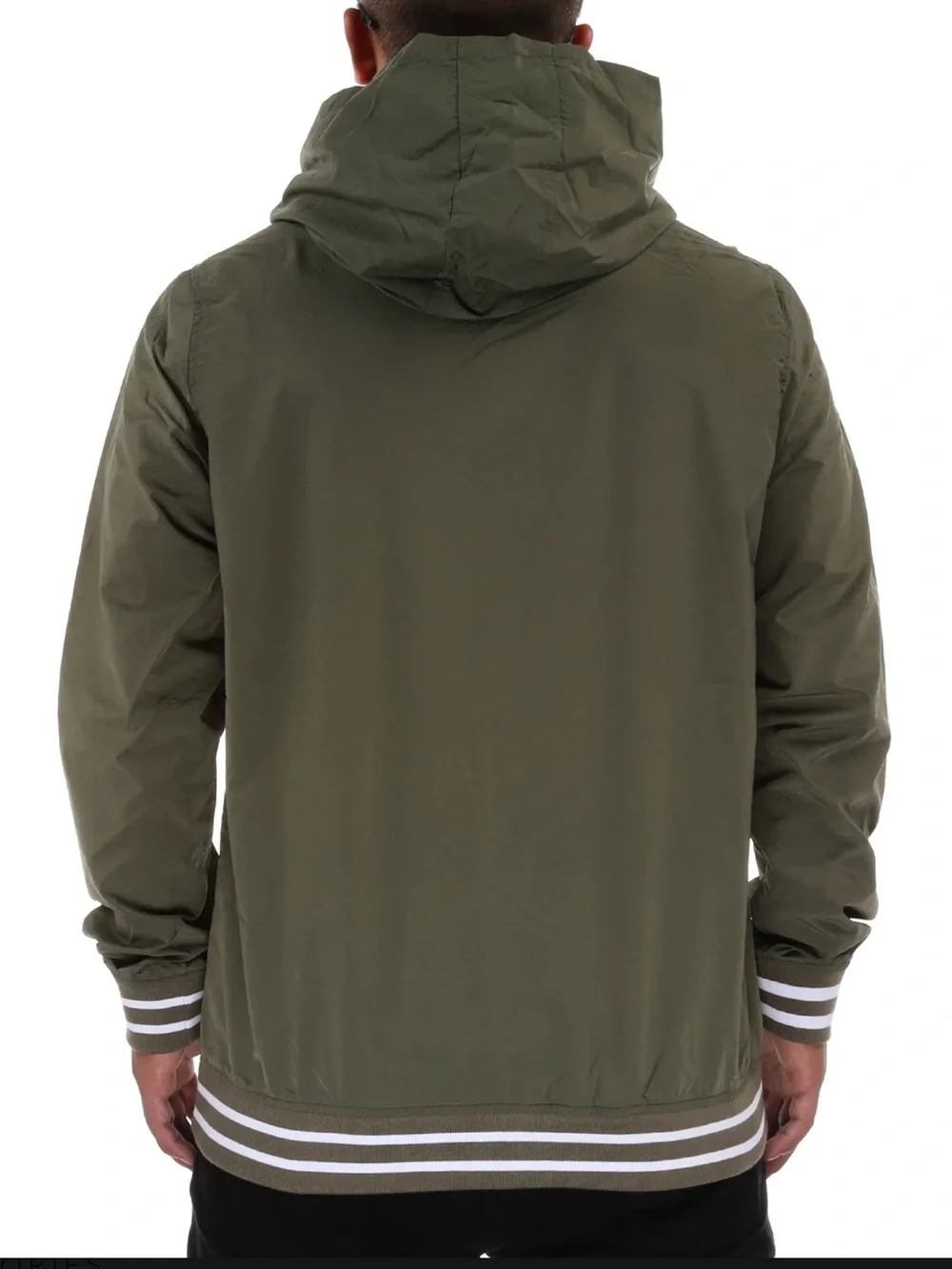 Primitive Mens Creped Hooded Windbreaker Jacket Pocket Green Size 2XL Skateboard